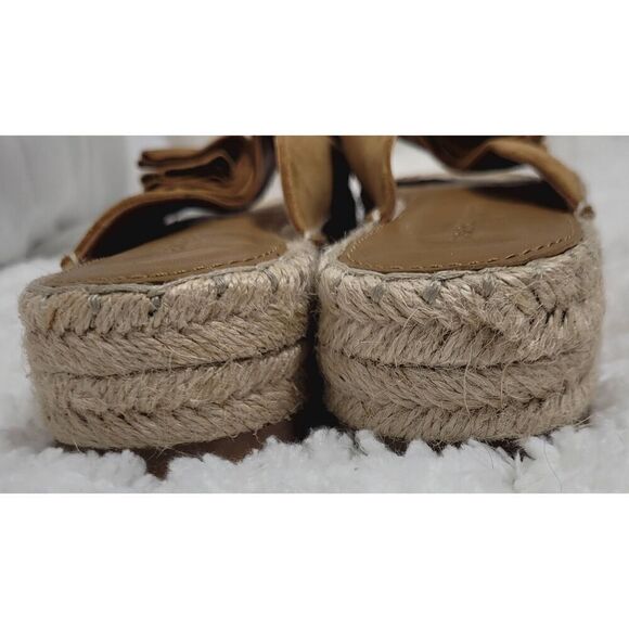 Sigerson Morrison Verane Bow Platform Sandal 8.5 Suede Espadrille Mules - Picture 9 of 11